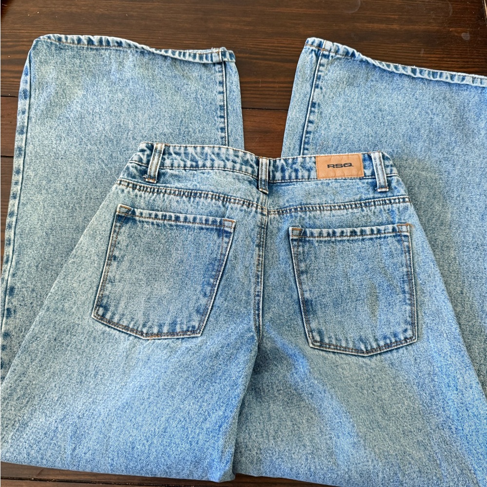 RSQ Light Blue Wide Leg Flare Jeans